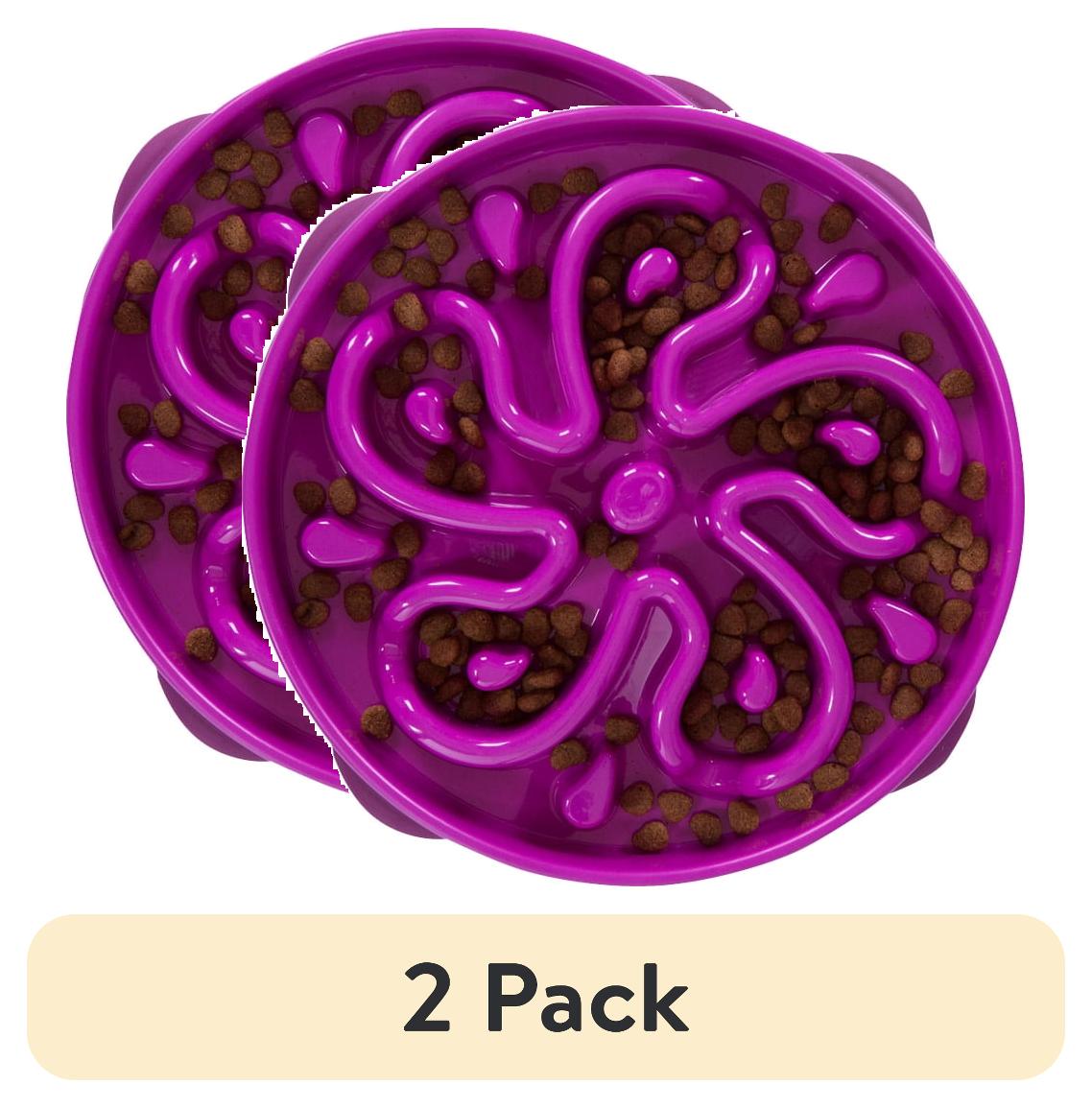 2 pack Outward Hound Fun Feeder Slo Bowl Slow Feeder Dog Bowl Purple Large Regular Walmart
