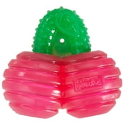 Outward Hound Gummiez Cherries 2-in-1 Dental Dog Chew Toy and Dog Treat Stuffer Game, Cherry Scent, Red