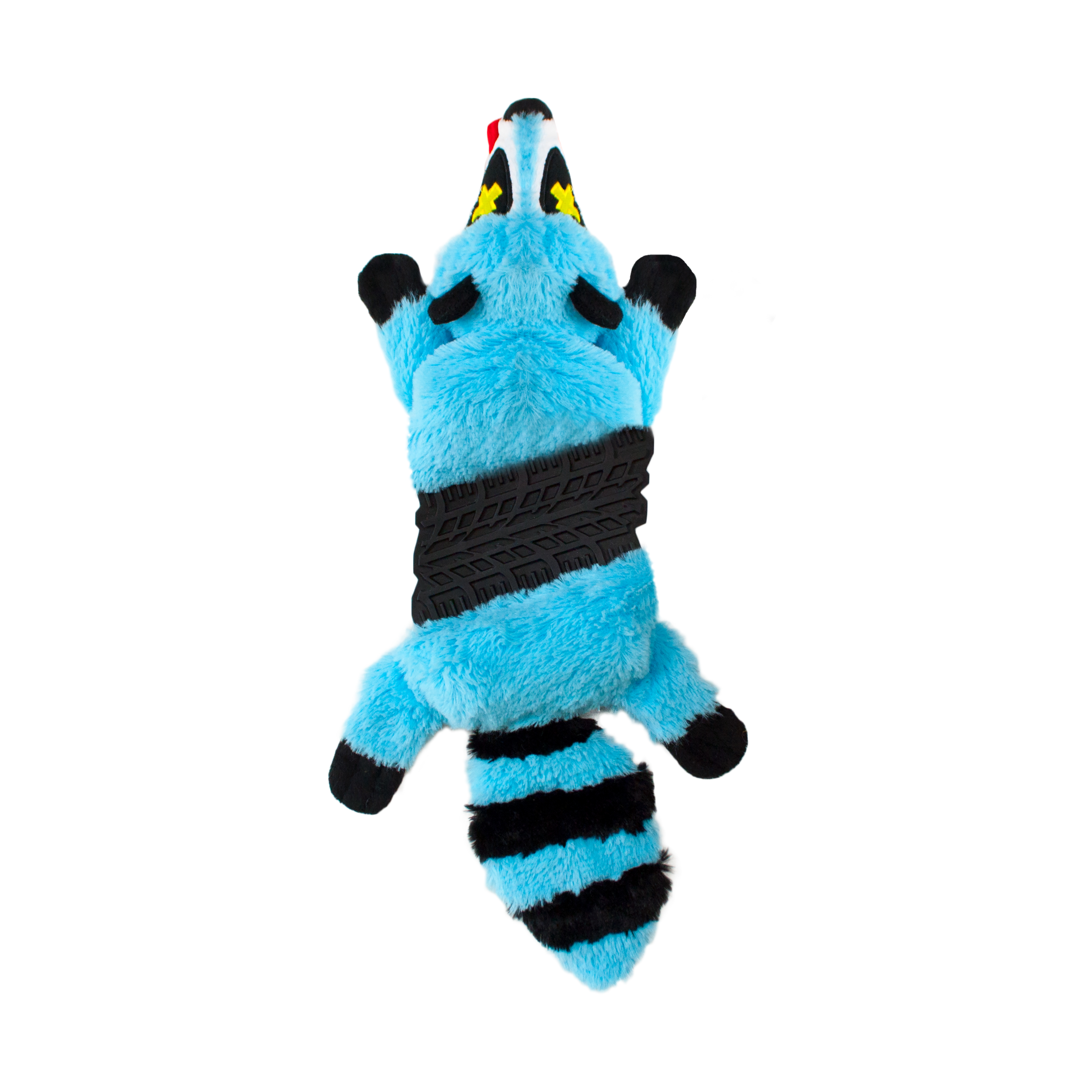 Outward Hound Invincibles Roadkillz Raccoon Dog Toy, Blue, Large