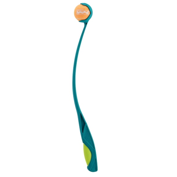 Outward Hound Launch A Ball Squeak Dog Ball Launcher, Interactive Fetch Toy, Squeaker Handle, Long-Distance Play, Slobber-Free Pickup