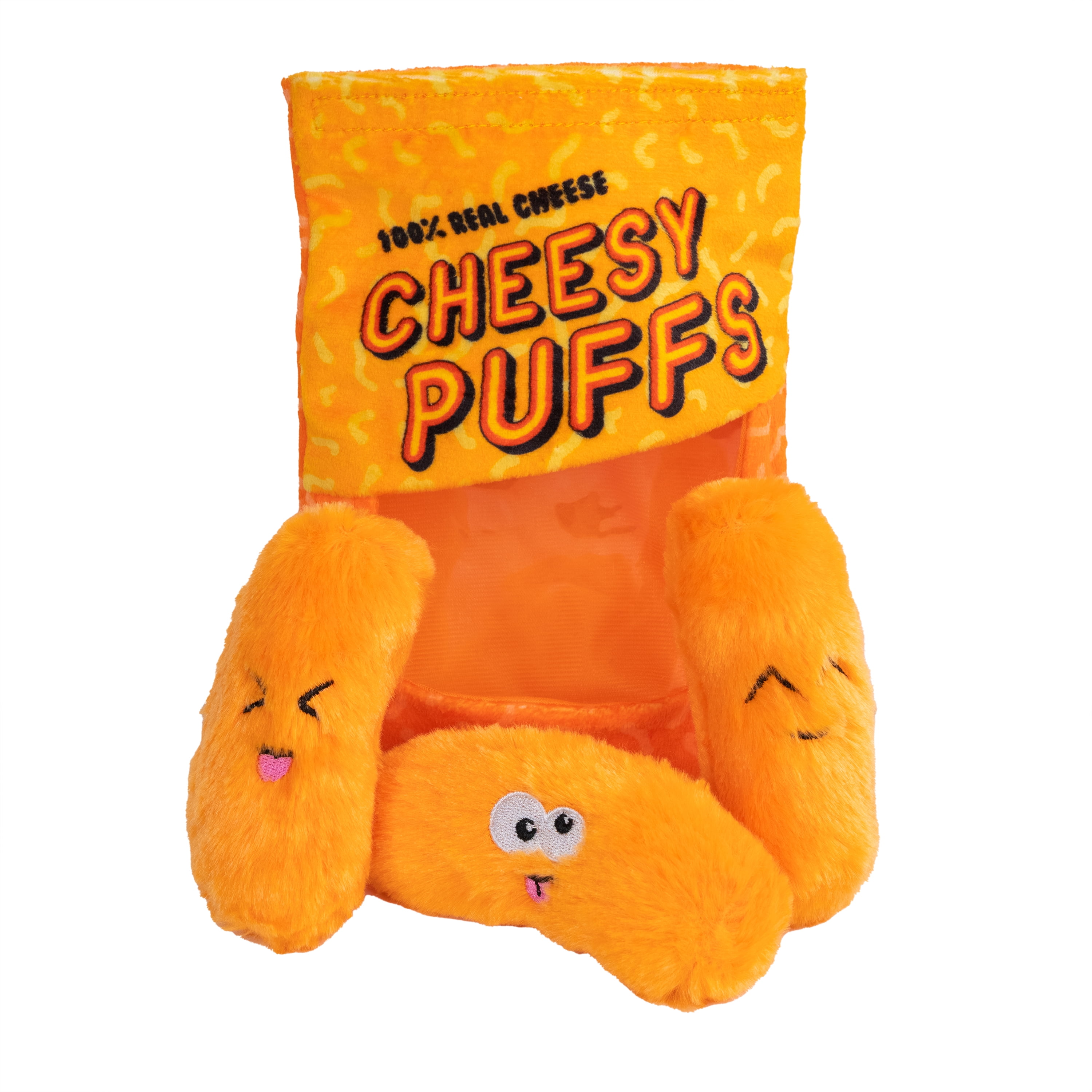 Outward Hound Plush Dog Toys, Puzzle Snack Bag Cheese Puff Dog Toy