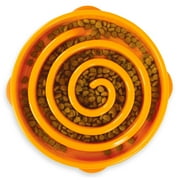 Outward Hound Fun Feeder Slo Bowl, Large Slow Feeder Dog Bowl, 4 Cups, Orange