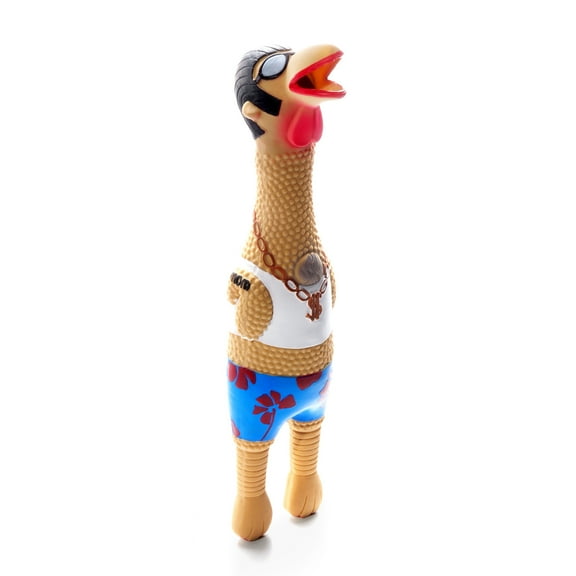 Outward Hound Squawkers Earl Latex Rubber Chicken Interactive Dog Toy, Large