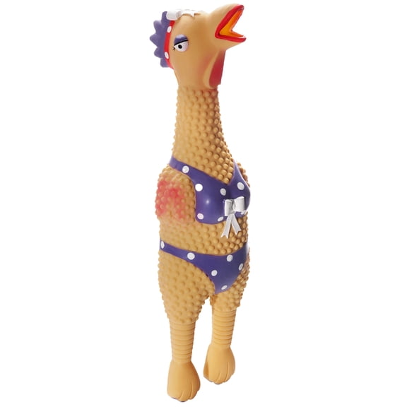 Outward Hound by Charming Pet Squawkers Henrietta Latex Squeaky Rubber Chicken Dog Toy, Funny Interactive Holiday Toy for Dogs, Large Size