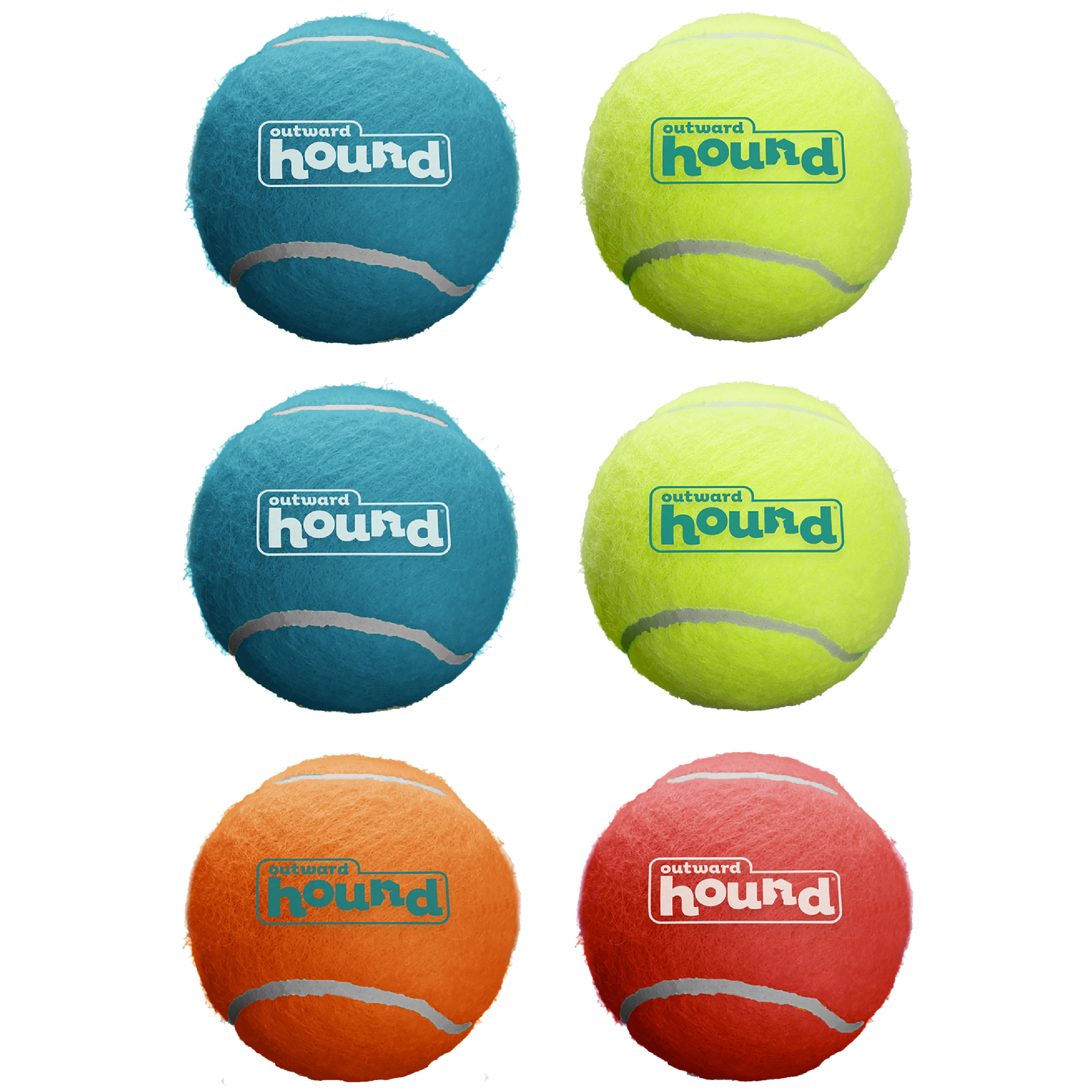 Outward Hound Squeaker Ballz – Squeaky Tennis Balls for Dogs Under 25 lbs, Interactive Dog Toy for Fetch & Training, Small (2"), 8‑Pack
