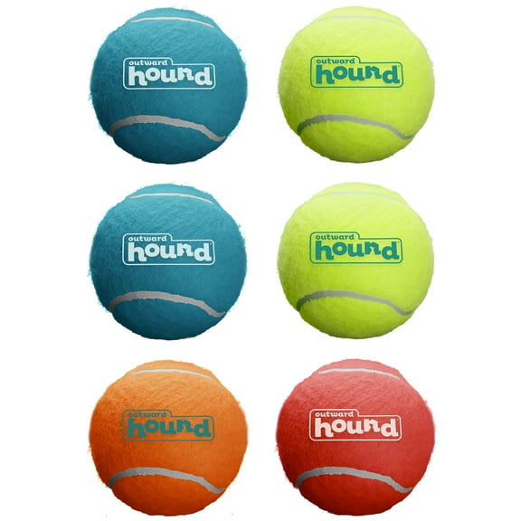 Outward Hound Squeaker Ballz – Squeaky Tennis Balls for Dogs Under 25 lbs, Interactive Dog Toy for Fetch & Training, Small (2"), 8‑Pack