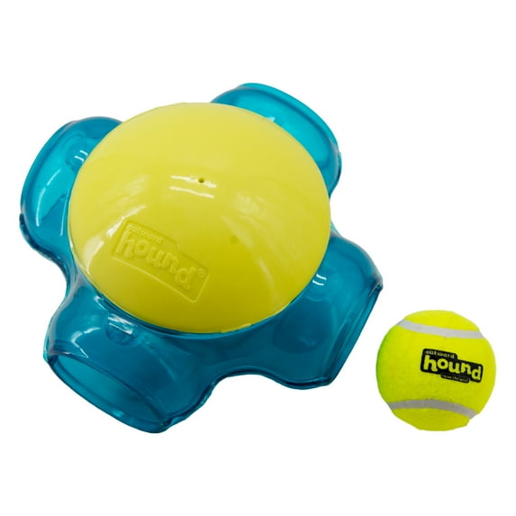 Outward Hound Tennis Maze Craze Interactive Squeaky Dog Toy, Green