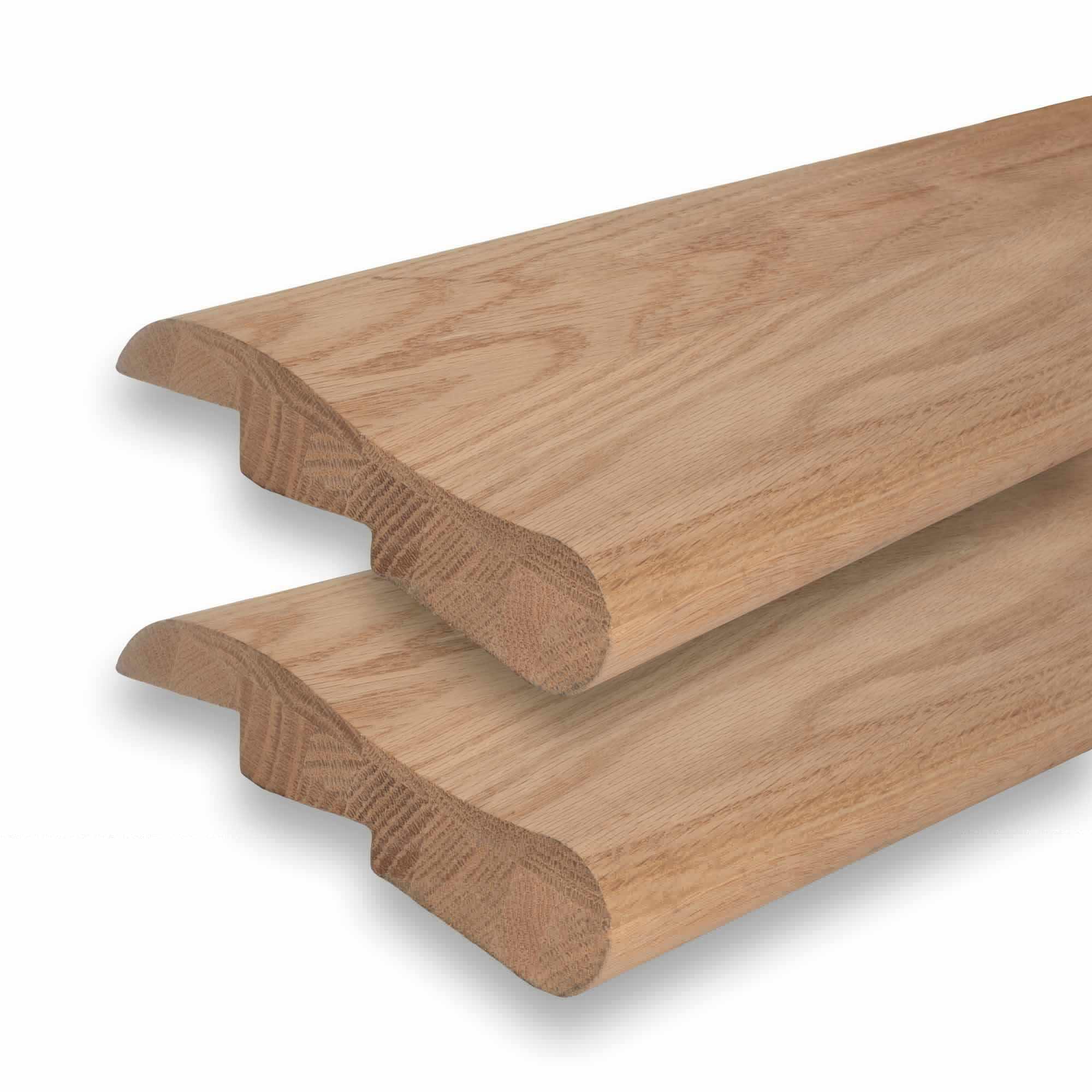 Outwater 12ft Chicago Bar Rail Cut Into 6ft Pieces - 1-1/2in H x 6-5/8in W - Unfinished Red Oak Rail