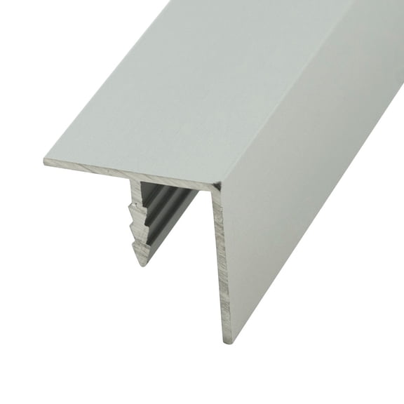 Outwater 13/16 Inch Clear Anodized (Satin) Finish Flat Aluminum Center Barb Tee Moulding, 36in Lengths (Pack of 4)