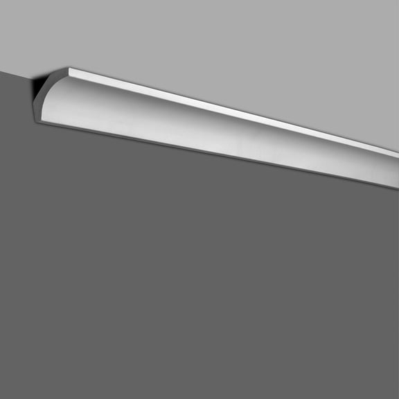 Outwater 2-3/4in Face x 2in H x 1-7/8in Projection Crown Moulding - 48in Long - Primed White Polyurethane - Pack of 10 Decorative Trim Pieces