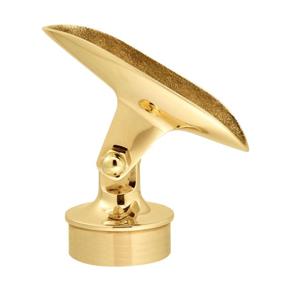 Outwater 2" Dia. Polished Brass Adjustable Saddle for 2" O.D. Rail Tubing - 1 Pack