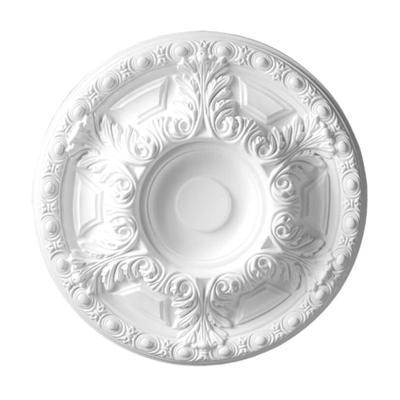 Outwater 23-5/8 inch x 2-3/4 inch Leaf Polyurethane Ceiling Medallion Single Pack