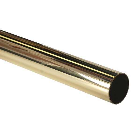 Outwater 2ft DIY Railing | 1-1/2" Diameter Solid Polished Brass | Durable, Easy-to-Trim Stainless Steel Rail for Foot Rails, Stair Rails & Guidance Systems