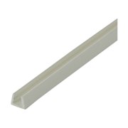 Outwater 3/16 in. White Styrene U-Channel/C-Channel, 48 in. Long, 3-Pack, 12 Linear Feet