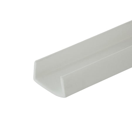 Outwater 3/4 in. White Styrene U-Channel/C-Channel, 18 in. Long, 4-Pack, 6 Linear Feet