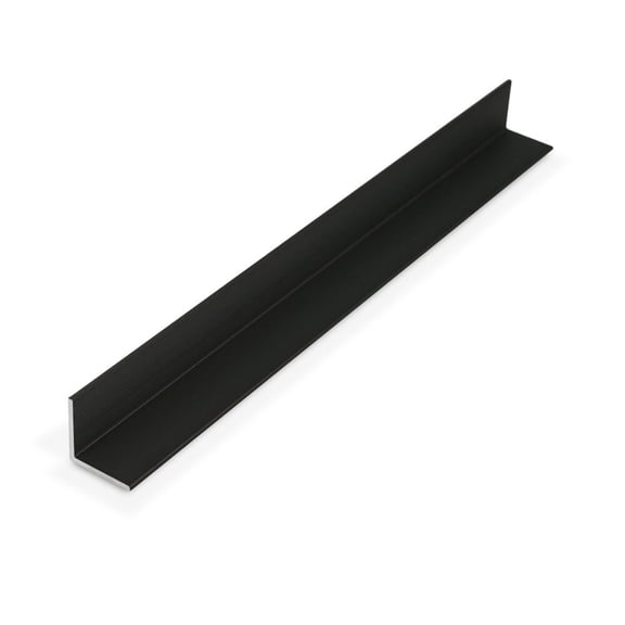 Outwater 3/4" x 3/4" x 1/16" Black Anodized Aluminum 90 Degree Angle Moulding 72in Lengths (Pack of 10)