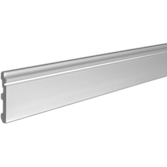 Outwater 4-3/4 inch x 5/8 inch x 96 inch Baseboard Moulding, 4 Pack, Primed White