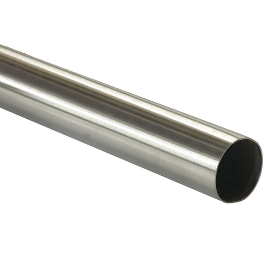 Outwater 4ft Satin Stainless Steel Railing | 2" Diameter DIY Rail for Bars, Stairs & More
