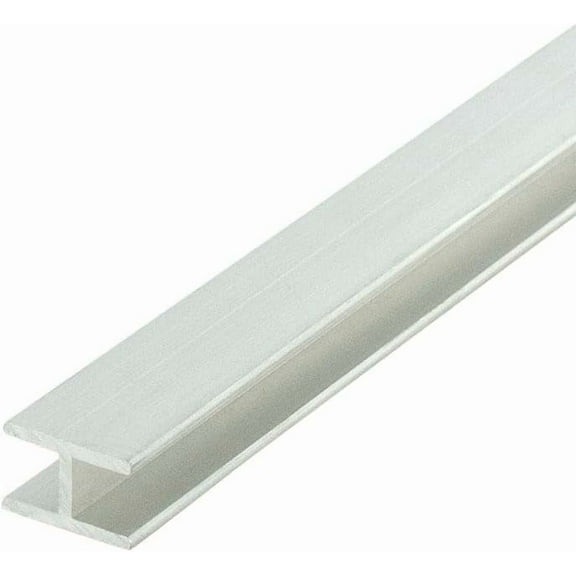 Outwater Aluminum H Channel Fits Material 1/4 Inch Thick Mill Finish Aluminum Divider Moulding 48 Inch Length (Pack of 3)