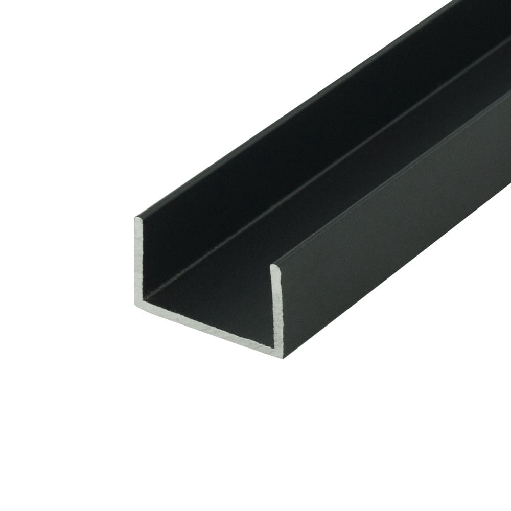Outwater Black Finish 3/4'' Inside Dimension Aluminum U-Channel 48 ...