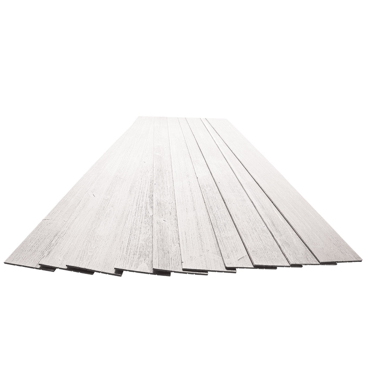 Pure White Rustic Pine Wood Plank Self-Adhesive Set
