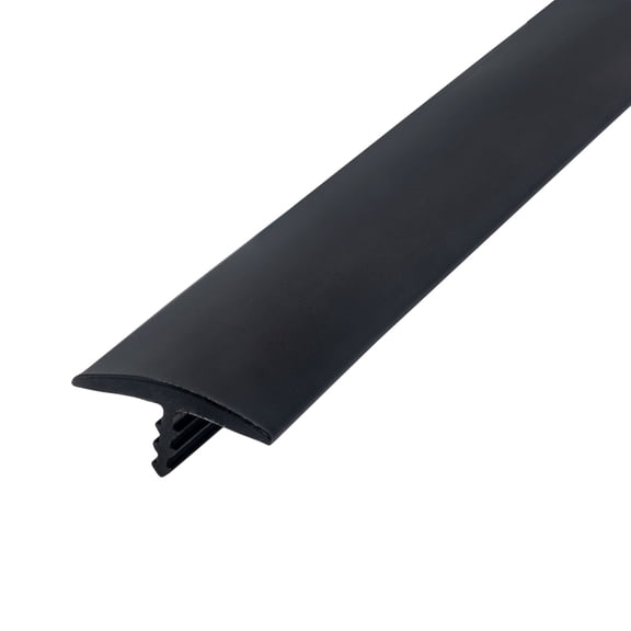 Outwater T-Molding 3/4 Inch Black Flexible Polyethylene Center Barb Tee Moulding 25 Foot Coil
