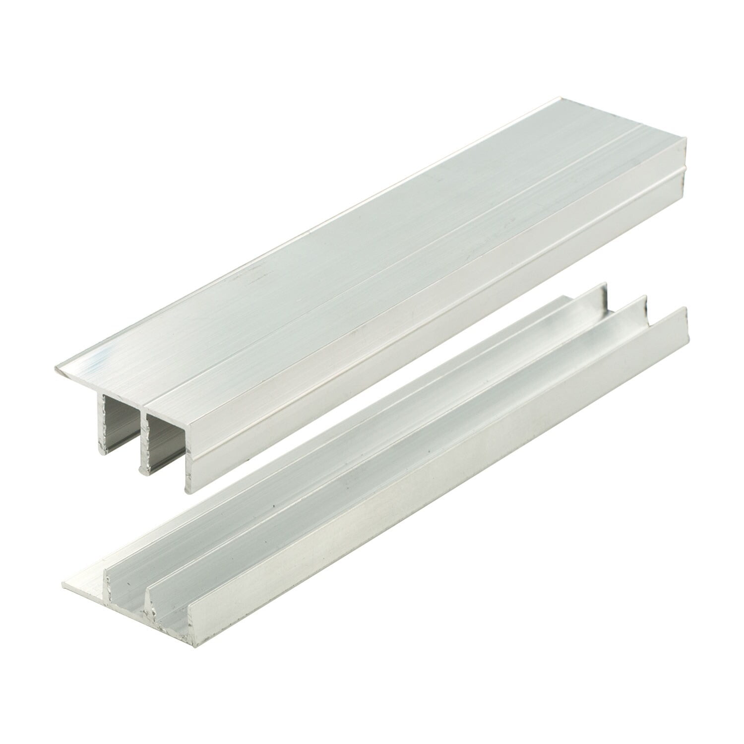 Aluminum 3-Foot Sliding Door Track Set for Glass or Wood Panels