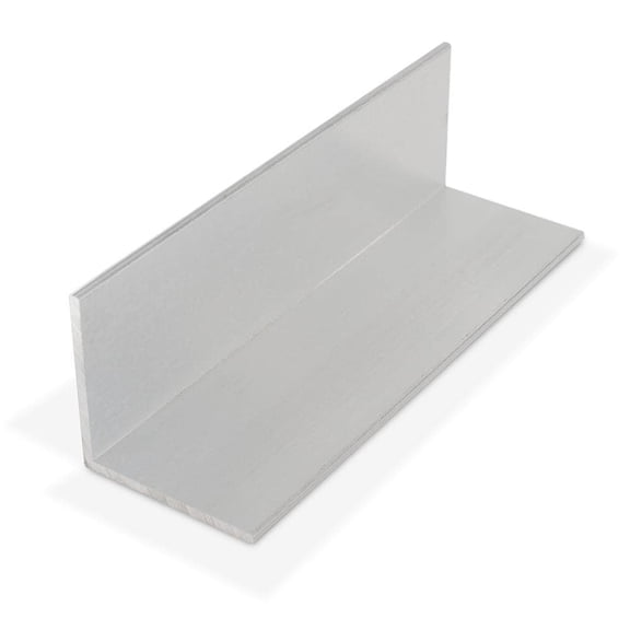 Outwater Industries Extruded 90 Degree Aluminum Angle Polished 2'' X 2'' X 1/8'' Aluminum Angle Moulding 48 Inch Lengths (Pack of 3)