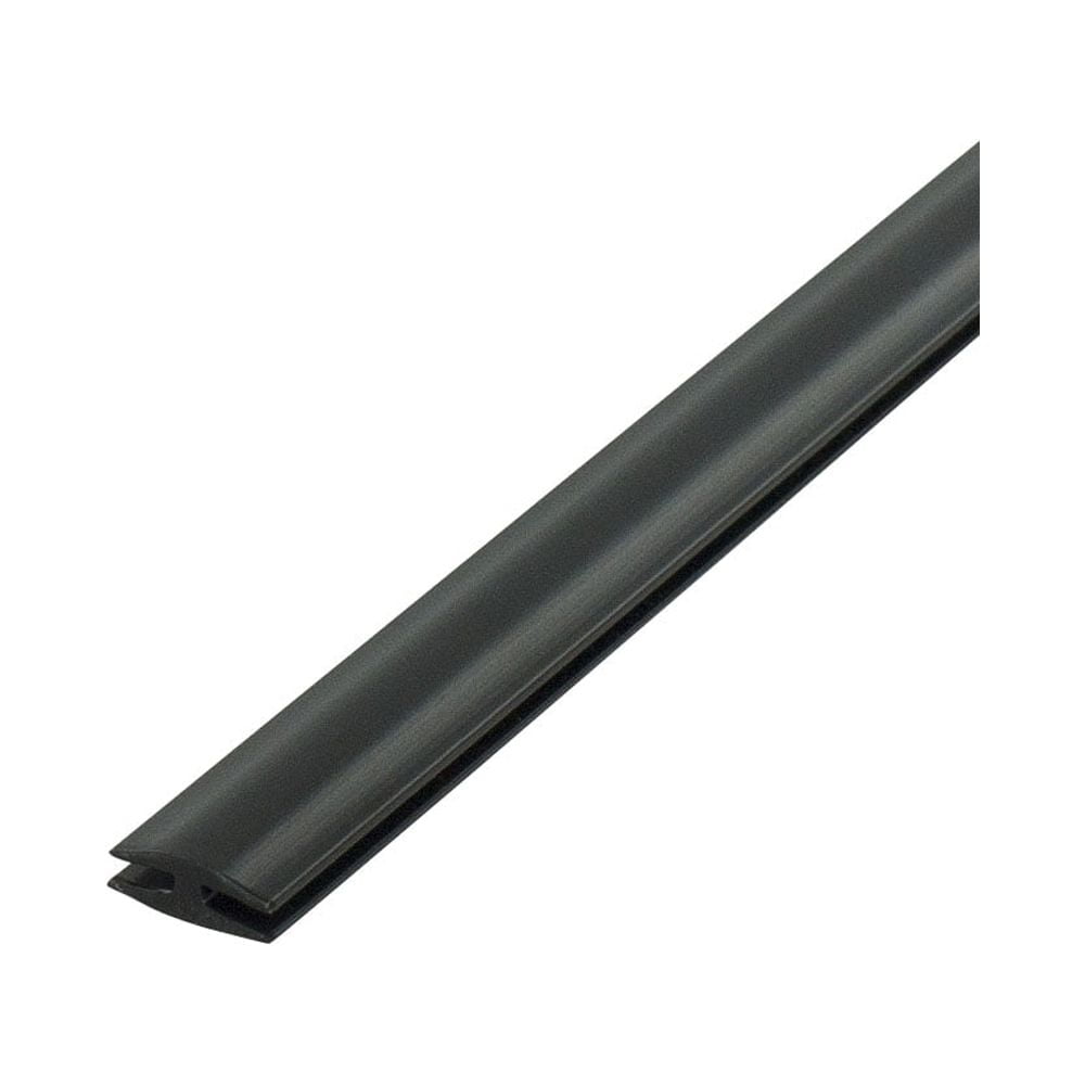 Outwater Plastic H Channel Fits Material 1/16 Inch Thick Black Rigid