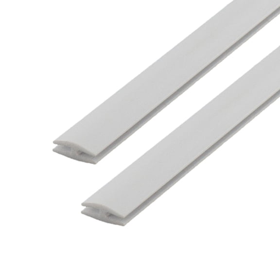 Outwater Plastic H Channel Fits Material 1/16 Inch Thick White Rigid PVC Divider Moulding 48 Inch Length (Pack of 2)