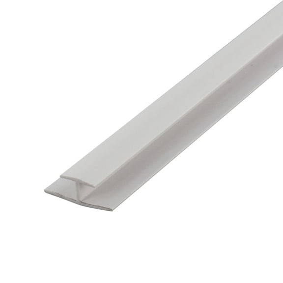 Outwater Plastic H Channel Fits Material 1/4 Inch Thick White ABS Divider Moulding 8 Foot Length Pro Pack (Pack of 5, 40 Feet Total)