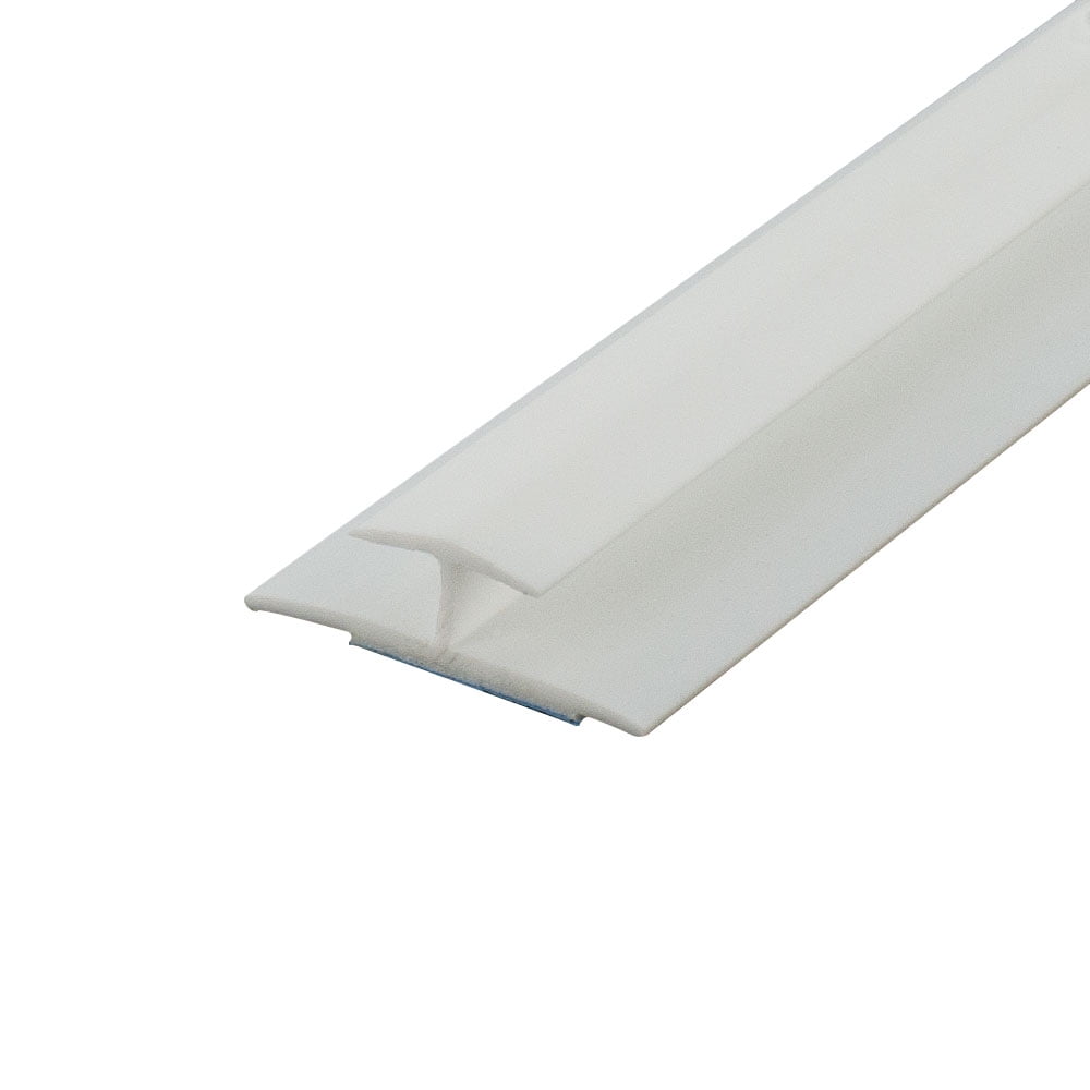 Outwater Plastic H Channel Fits Material 1/4 Inch Thick White Styrene