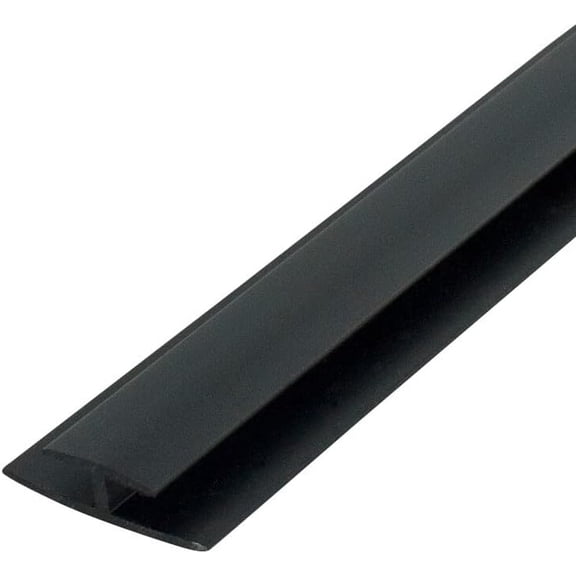 Outwater Plastic H Channel Fits Material 1/8 Inch Thick Black ABS Divider Moulding 46 Inch Length (Pack of 2)