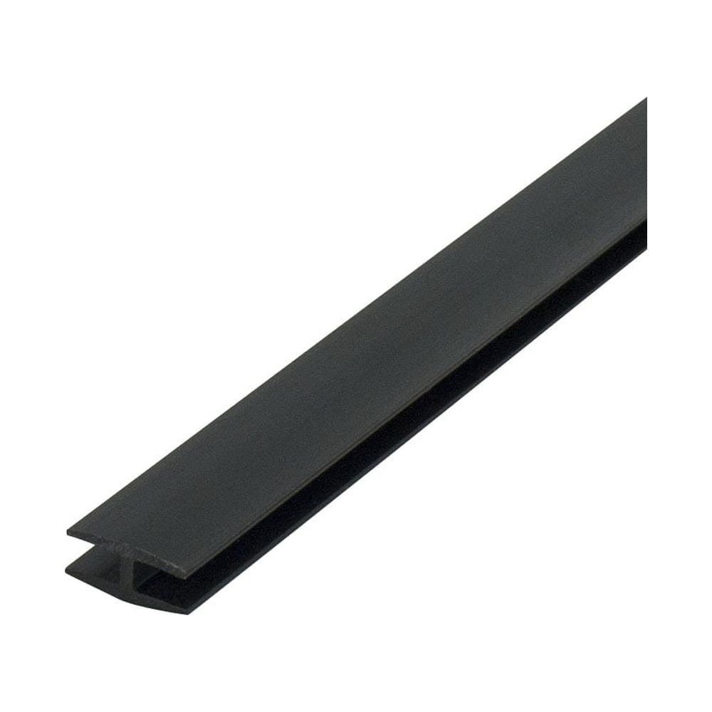 Outwater Plastic H Channel Fits Material 1/8 Inch Thick Black Styrene ...