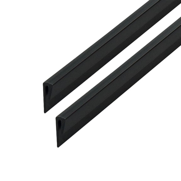 Outwater Plastic J Channel Fits Material 1/16 Inch Thick Black Rigid PVC Cap Moulding 48 Inch Length (Pack of 2)