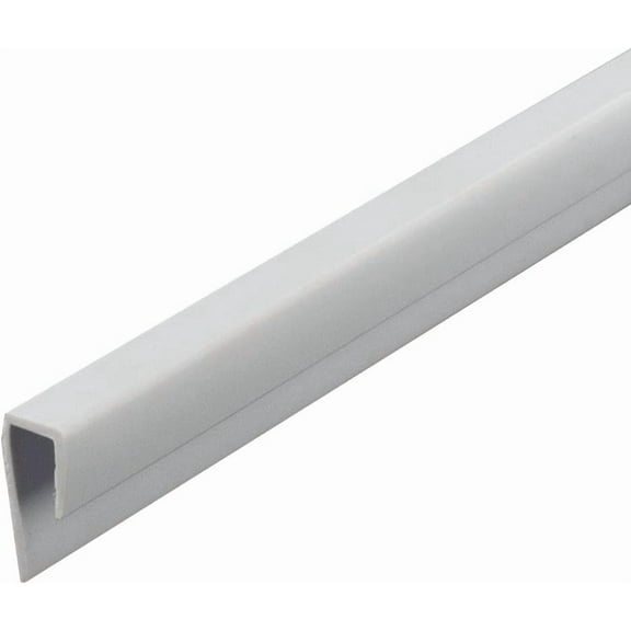 Outwater Plastic J Channel Fits Material 1/4 Inch Thick White ABS Cap Moulding 46 Inch Length (Pack of 2)