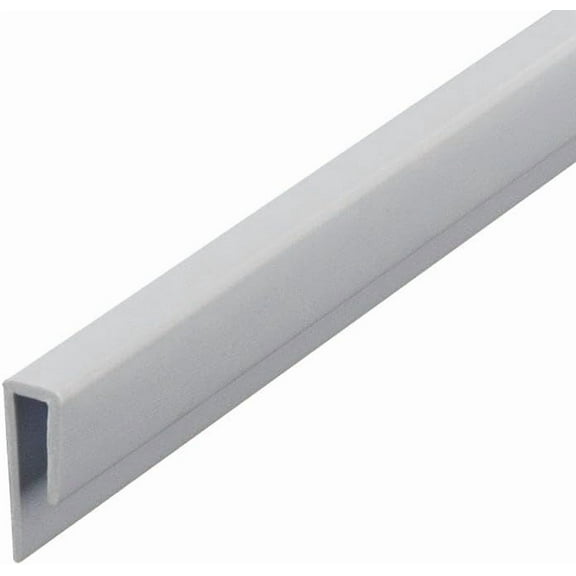 Outwater Plastic J Channel Fits Material 1/8 Inch Thick White ABS Cap Moulding 8 Foot Length Pro Pack (Pack of 5, 40 Feet Total)