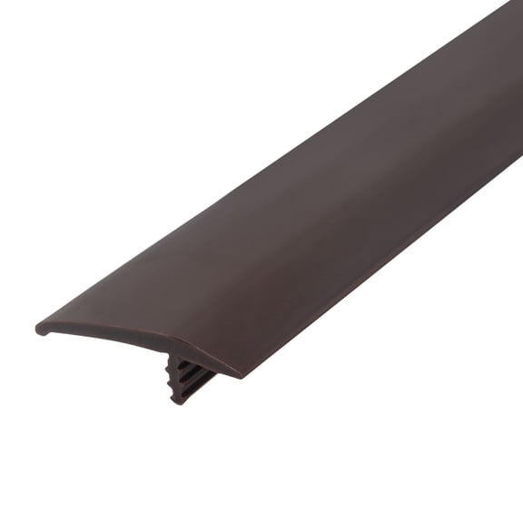 Outwater T-Molding 1-1/4 Inch Dark Chocolate Brown Flexible Polyethylene Off-Set Barb Tee Moulding 250 Foot Coil