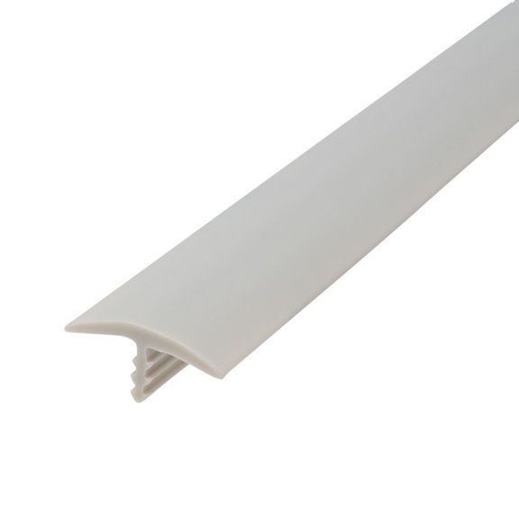 Outwater T-Molding 13/16 Inch Folkstone Gray Flexible Polyethylene Center Barb Tee Moulding 25 Foot Coil