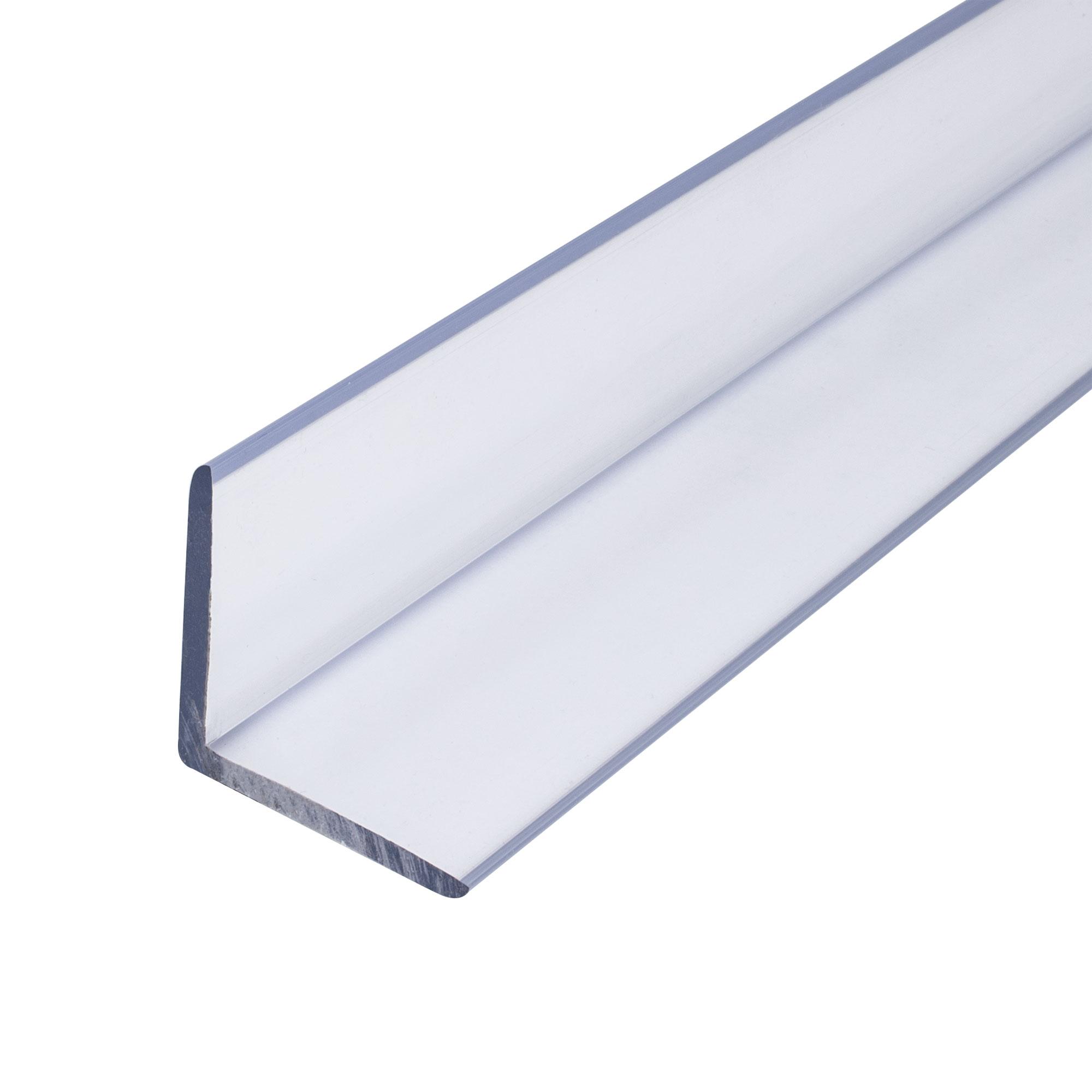 Outwater Plastics 1750-CL Butyrate 1-1/4 Inch X 1-1/4 Inch X 7/64 (.109) Inch Thick Clear Plastic Even Leg Angle Moulding 36 Inch Lengths (Pack of 4) - image 1 of 5