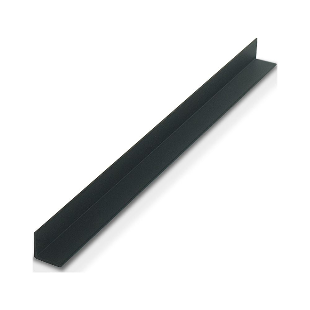 Black Styrene Angle Moulding - 1x2 Inch Plastic Corner Trim, Pack Of 4 (36 Inch Lengths)