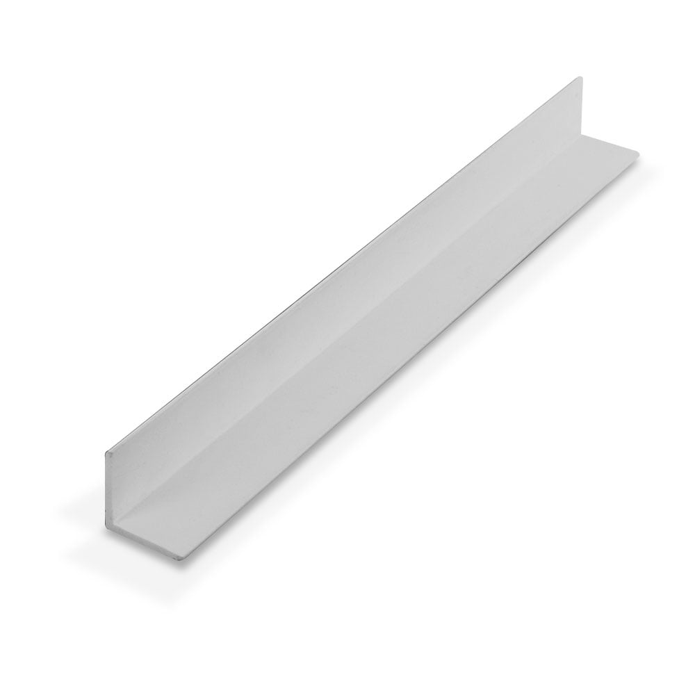 White Styrene Plastic 36'' Angle Moulding Pack of 4