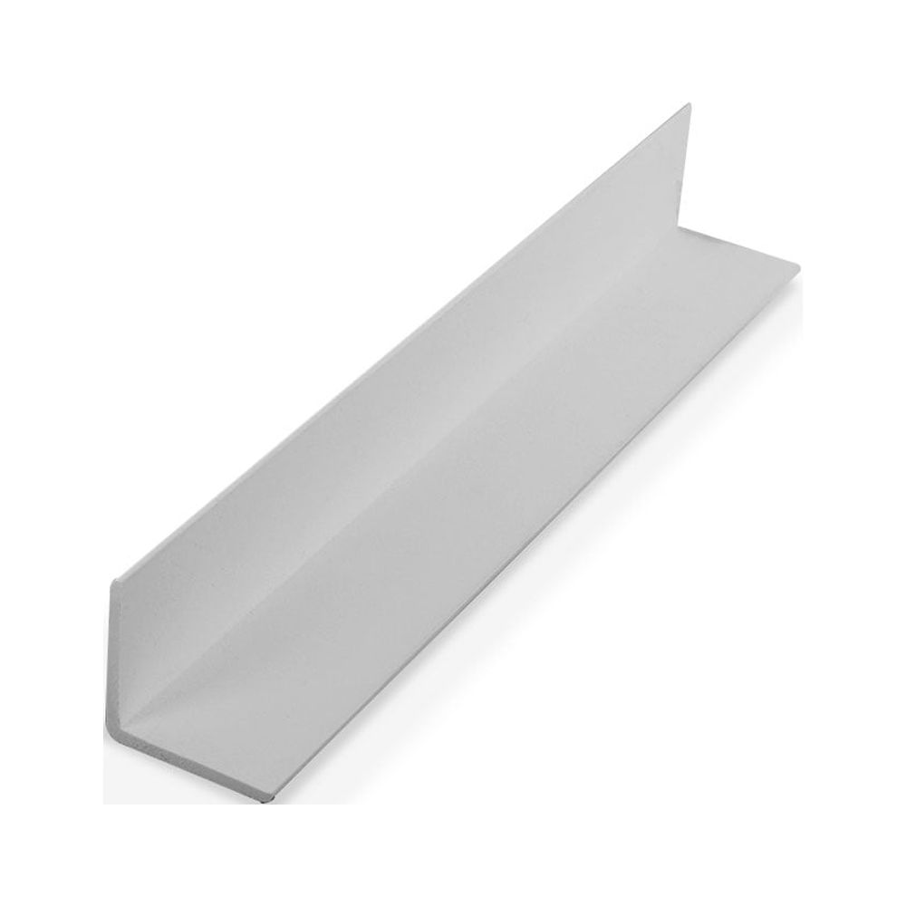 Outwater Plastics 1937-Wh White 1-1/4 Inch X 1-1/4 Inch X 7/64 (.109) Inch Thick Angle Plastic Even Leg Angle Moulding 48 Inch Lengths (Pack of 3) - image 1 of 4