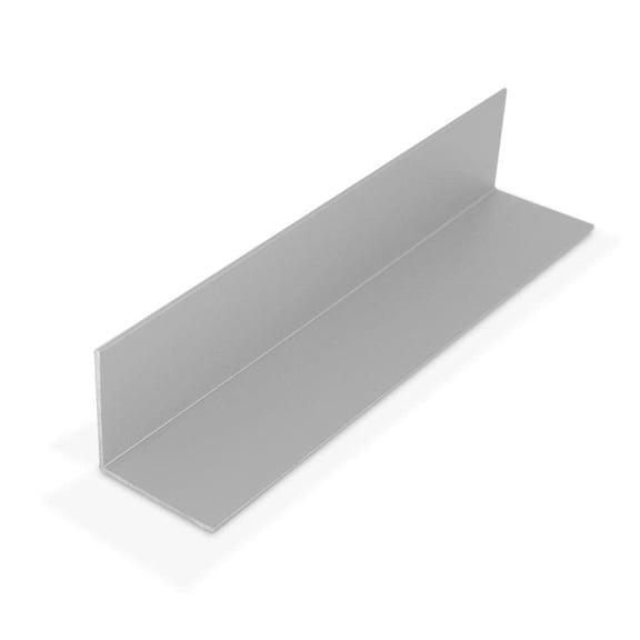 Outwater Plastics Satin Finish 1-1/2''X 1-1/2''X 1/16'' Aluminum Angle Moulding 46 Inch Lengths (Pack of 3)