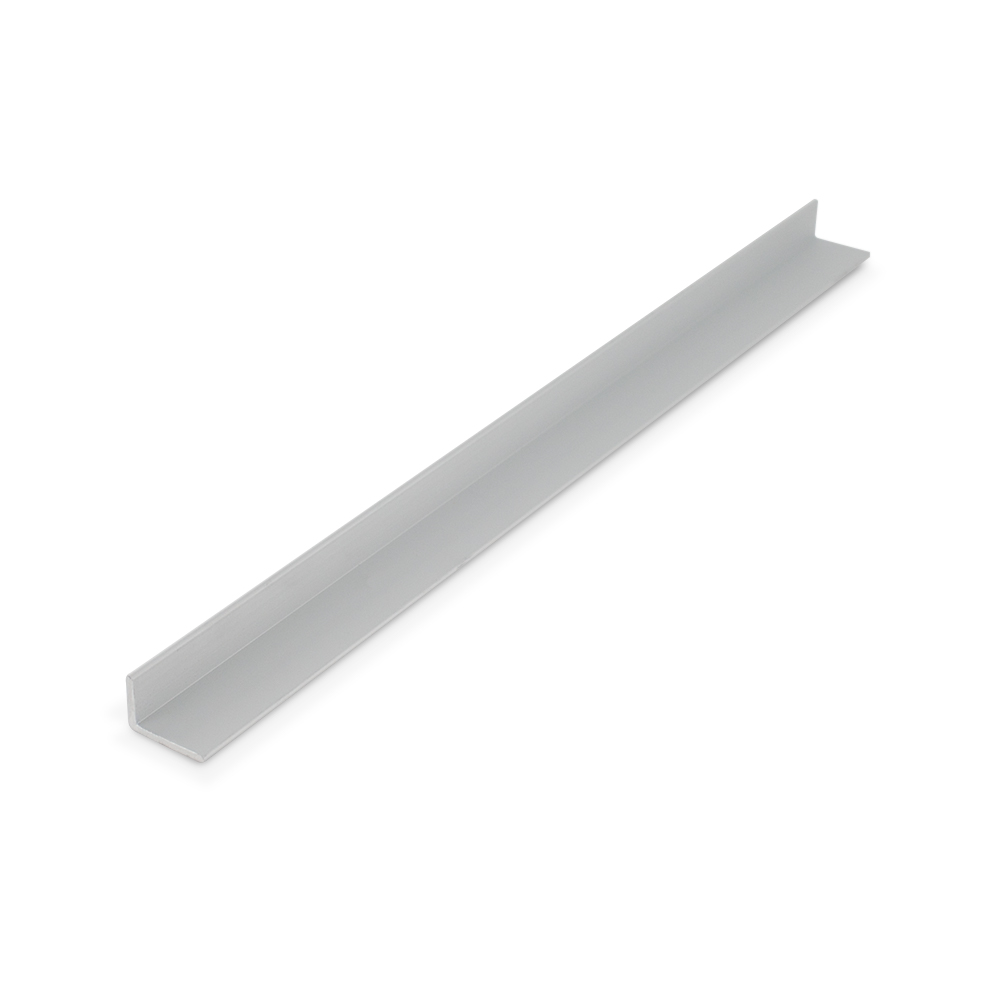 Outwater Plastics Alu888-S Satin Finish 1/2 Inch x 3/4 Inch x 1/16 Inch Aluminum Angle Moulding 48 Inch Lengths (Pack of 3) - image 1 of 3