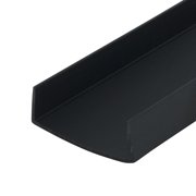 Outwater 1-1/2 in. Black Styrene U-Channel/C-Channel, 36 in. Long, 4-Pack, 12 Linear Feet