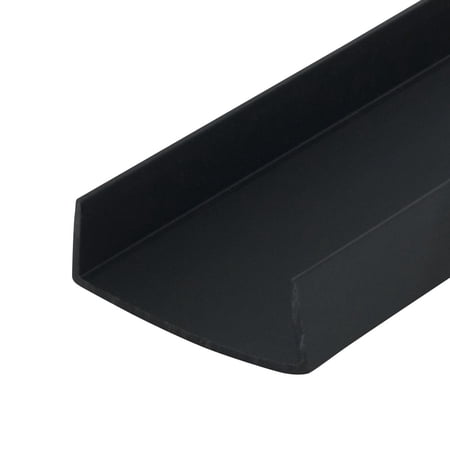 Outwater Plastics Black 1-1/2'' Styrene Plastic U-Channel/C-Channel 46 Inch Lengths (Pack of 3)
