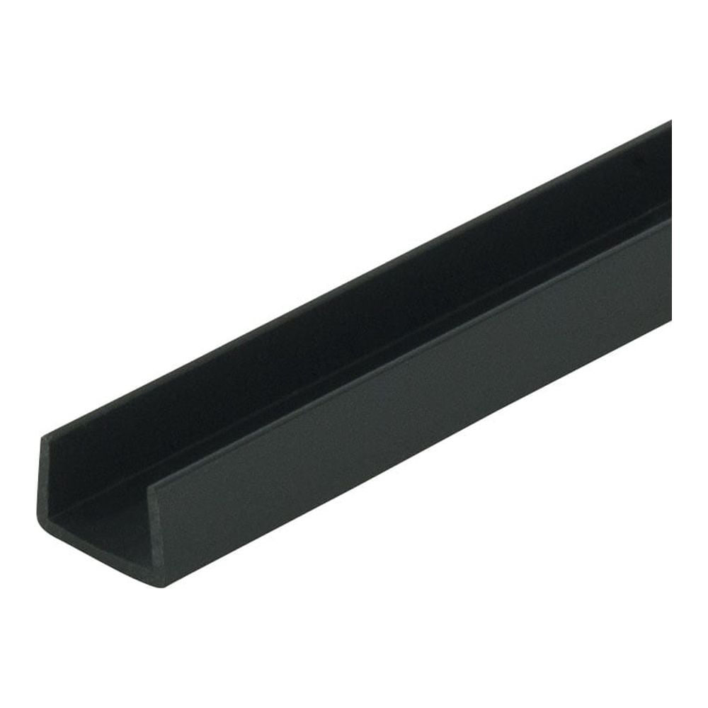 Outwater Plastics Black 3/8'' Styrene Plastic UChannel/CChannel 36