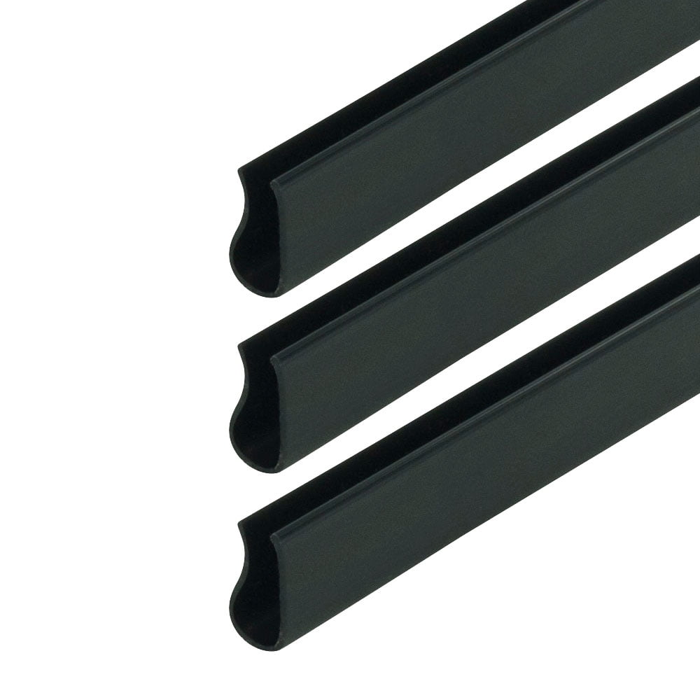 Outwater Plastics Black High Gloss 5/32"Poster Frame Plastic UChannel