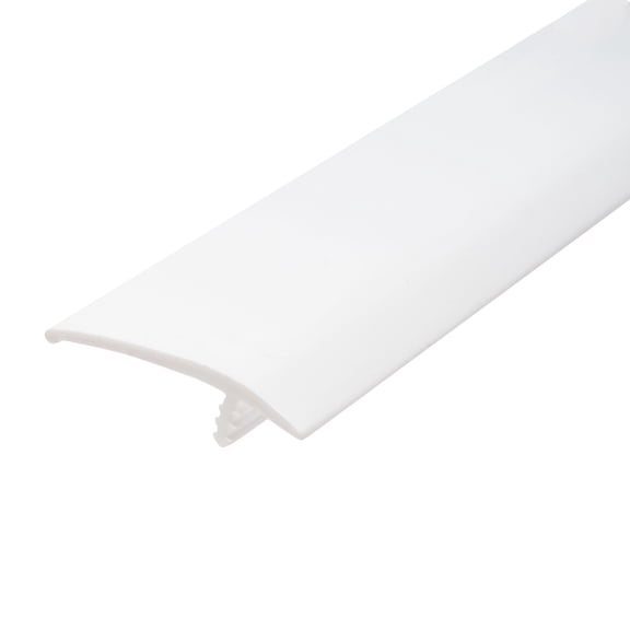 Outwater T-Molding 1-1/2 Inch White Flexible Polyethylene Off-Set Barb Tee Moulding 12 Foot Coil